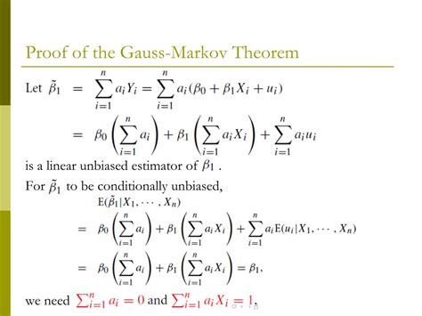 best linear unbiased estimator|proof of gauss markov theorem.